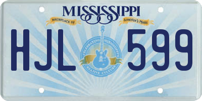 MS license plate HJL599
