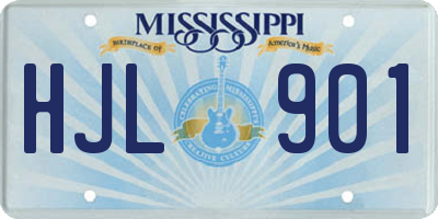 MS license plate HJL901