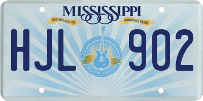 MS license plate HJL902