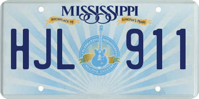 MS license plate HJL911