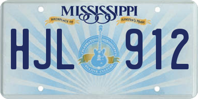 MS license plate HJL912
