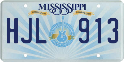 MS license plate HJL913