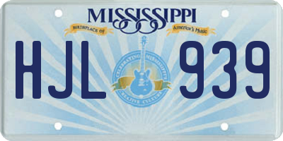 MS license plate HJL939