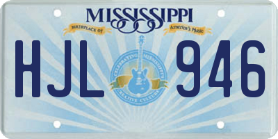 MS license plate HJL946