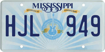 MS license plate HJL949