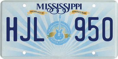 MS license plate HJL950