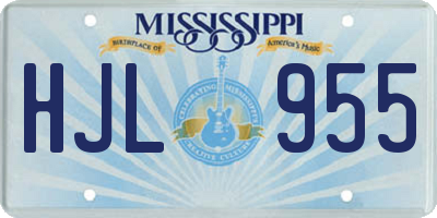 MS license plate HJL955