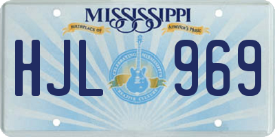 MS license plate HJL969