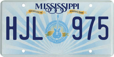 MS license plate HJL975