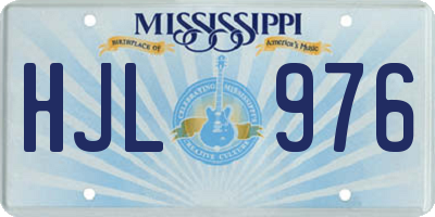 MS license plate HJL976