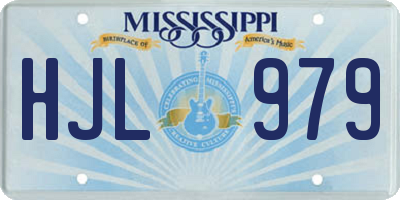MS license plate HJL979