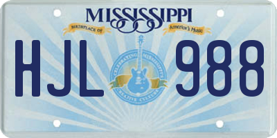 MS license plate HJL988