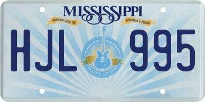 MS license plate HJL995