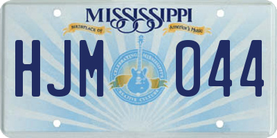 MS license plate HJM044