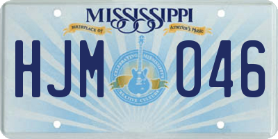 MS license plate HJM046