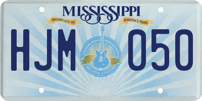 MS license plate HJM050
