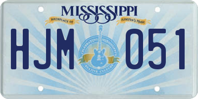MS license plate HJM051