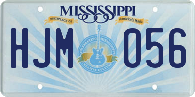 MS license plate HJM056