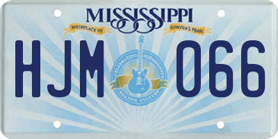 MS license plate HJM066