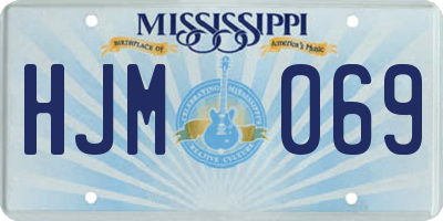 MS license plate HJM069