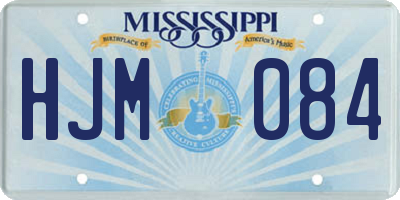 MS license plate HJM084