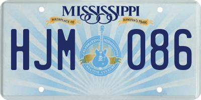 MS license plate HJM086