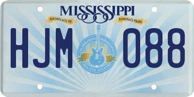 MS license plate HJM088
