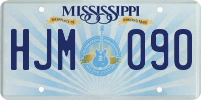 MS license plate HJM090