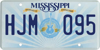 MS license plate HJM095