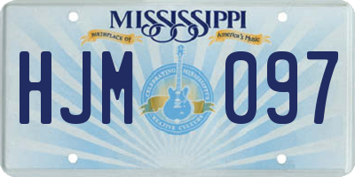 MS license plate HJM097