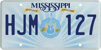 MS license plate HJM127