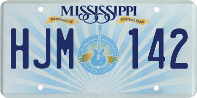MS license plate HJM142