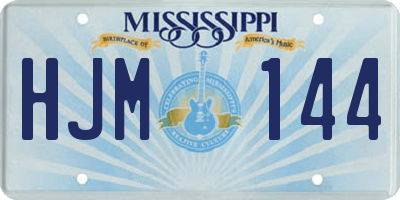 MS license plate HJM144