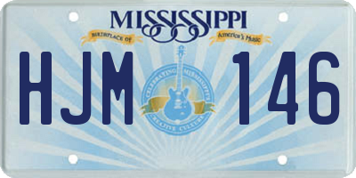 MS license plate HJM146