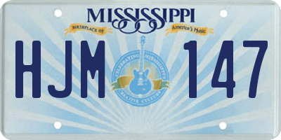 MS license plate HJM147