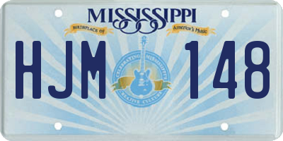 MS license plate HJM148