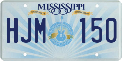 MS license plate HJM150