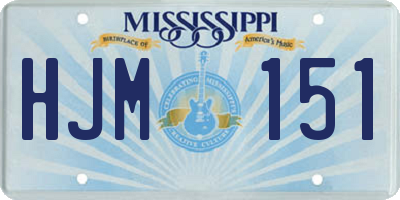 MS license plate HJM151