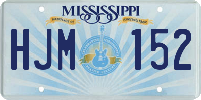 MS license plate HJM152
