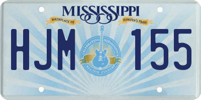 MS license plate HJM155