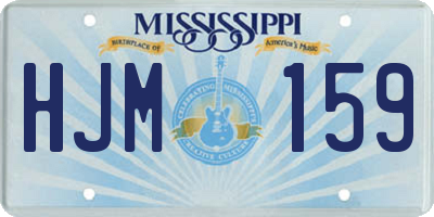 MS license plate HJM159