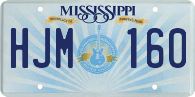 MS license plate HJM160