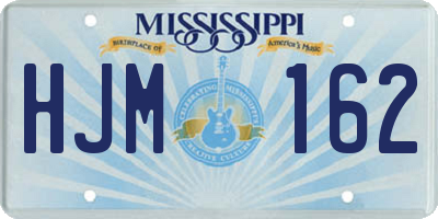 MS license plate HJM162