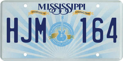 MS license plate HJM164