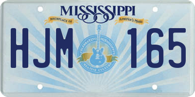 MS license plate HJM165