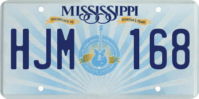 MS license plate HJM168