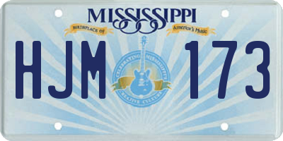 MS license plate HJM173
