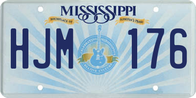 MS license plate HJM176
