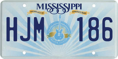 MS license plate HJM186