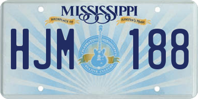MS license plate HJM188